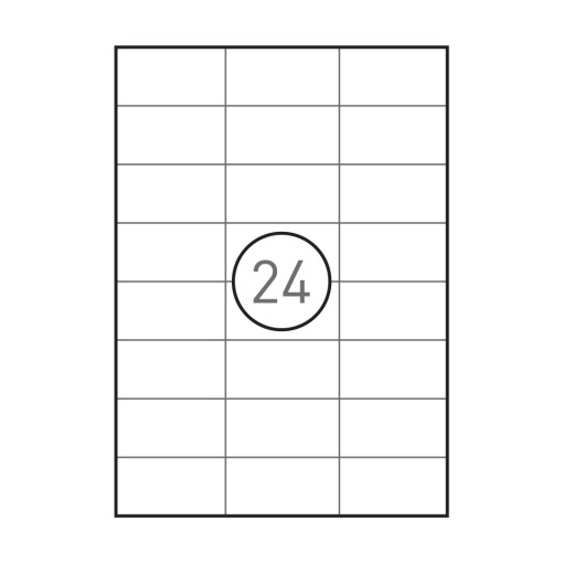 A4 labels 70x37mm white 100 sheets SIMPLY - 2400 units