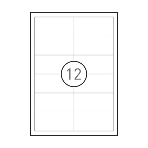 Etiquetas A4 97x42,4mm branco 100 folhas SIMPLY - 1200 unidades