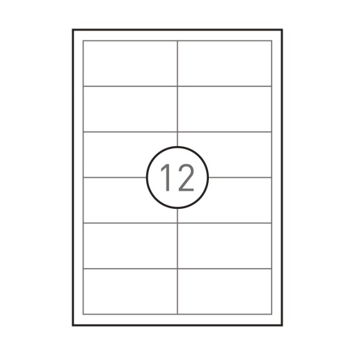 A4 labels 97x42.4mm white 100 sheets SIMPLY - 1200 units