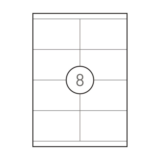 A4 labels 105x70mm white 100 sheets SIMPLY - 800 units