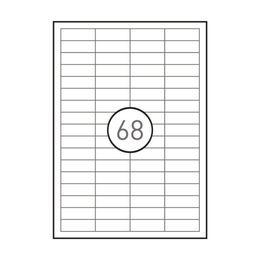 A4 labels 48.5x16.9mm white 100 sheets SIMPLY - 6800 units