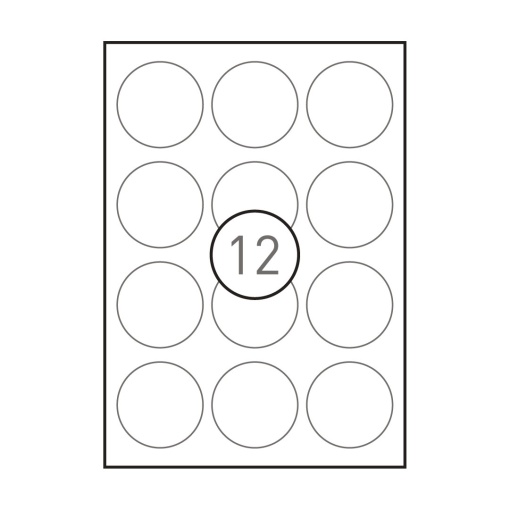 A4 60mm white labels, 100 sheets, SIMPLY - 1200 units