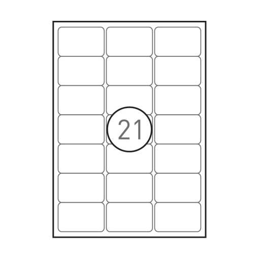 Etiquetas A4 63,5x38,1mm branco 100 folhas SIMPLY - 2100 unidades