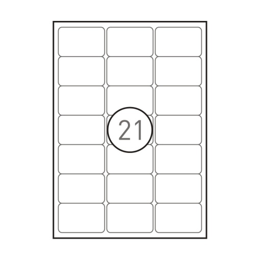 A4 labels 63.5x38.1mm white 100 sheets SIMPLY - 2100 units