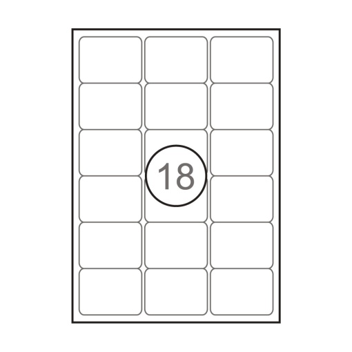 A4 labels 63.5x46.6mm white 100 sheets SIMPLY - 1800 units
