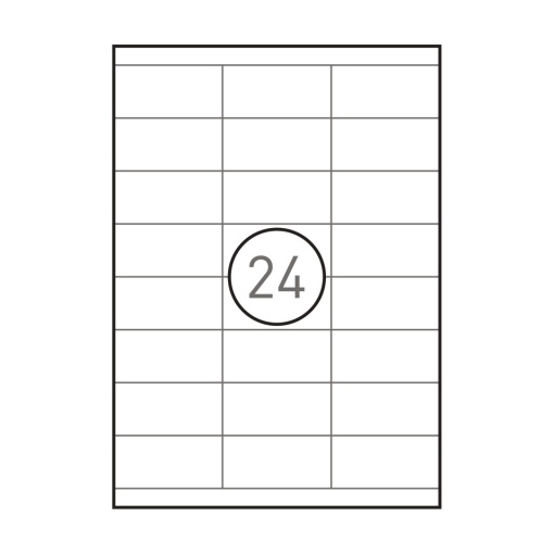 A4 labels 70x35mm white 100 sheets SIMPLY - 2400 units
