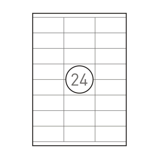 A4 labels 70x36mm white 100 sheets SIMPLY - 2400 units