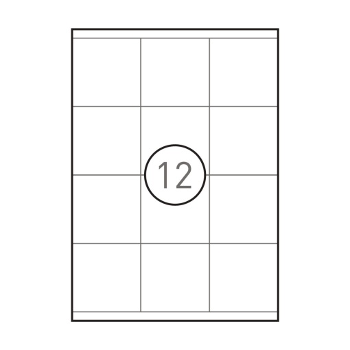A4 labels 70x67.7mm white 100 sheets SIMPLY - 1200 units