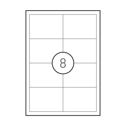 A4 labels 97x67.5mm white 100 sheets SIMPLY - 800 units