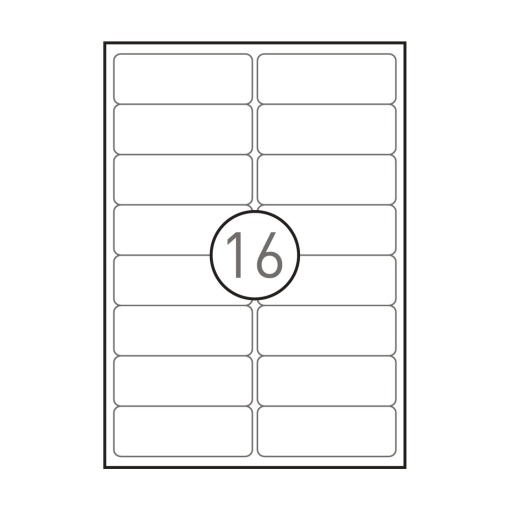 A4 labels 99.1x34mm white 100 sheets SIMPLY - 1600 units