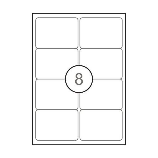 Etiquetas A4 99,1x67,7mm branco 100 folhas SIMPLY - 800 unidades