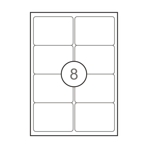 A4 labels 99.1x67.7mm white 100 sheets SIMPLY - 800 units