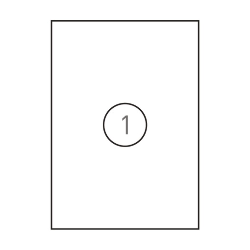 Etiquetas A4 210x297mm branco 500 folhas (500 unidades) SIMPLY