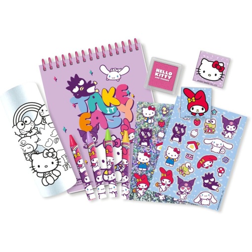 Conjunto escolar Hello Kitty and Friends com mala 3D
