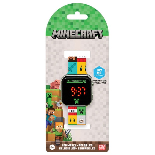 Relógio de pulso digital LED Minecraft Min4272