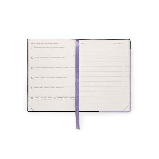 Agenda escolar semanal A6 2025/26 16 meses LEGAMI Mystic Lilac