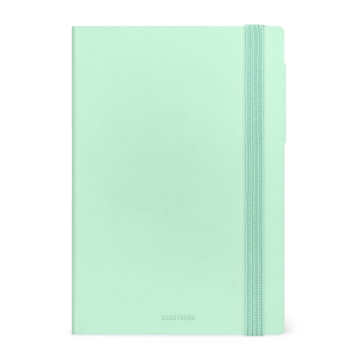 Agenda escolar diária 120x180mm 2025/26 16 meses LEGAMI Pastel Mint