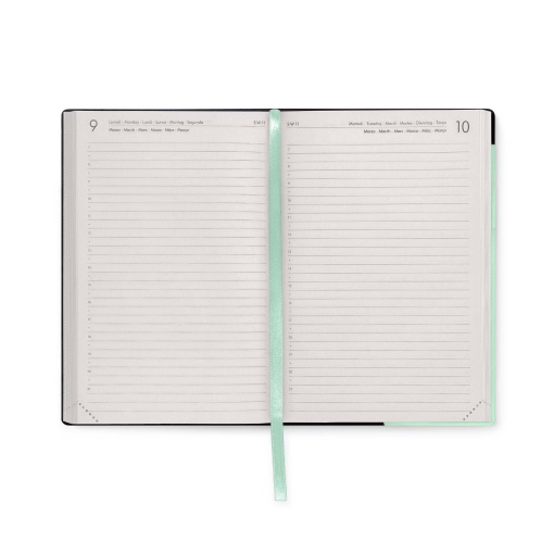 Agenda escolar diária 120x180mm 2025/26 16 meses LEGAMI Pastel Mint
