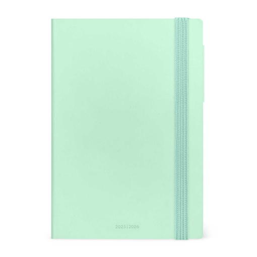 Agenda escolar semanal 120x180mm 2025/26 16 meses LEGAMI Pastel Mint