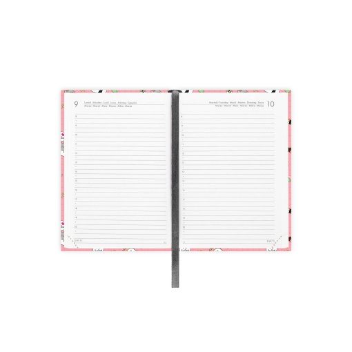 Agenda escolar diária A6 2025/26 16 meses LEGAMI Sushi Cat