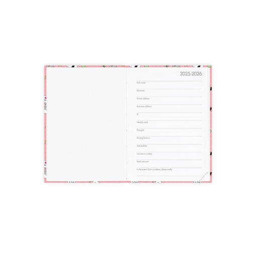 Agenda escolar diária A6 2025/26 16 meses LEGAMI Sushi Cat
