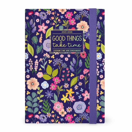 Agenda escolar diária 120x180mm 2025/26 16 meses LEGAMI Flowers