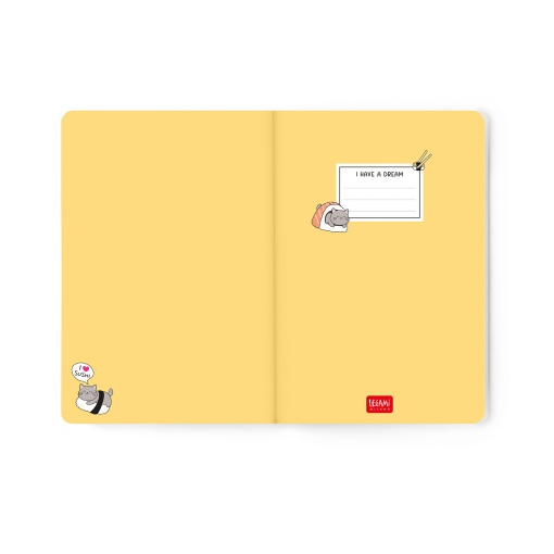 Agenda escolar semanal 120x180mm 2025/26 16 meses LEGAMI Sushi Cat