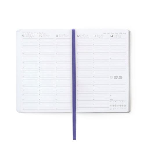 Agenda escolar semanal 120x180mm 2025/26 16 meses LEGAMI Flowers