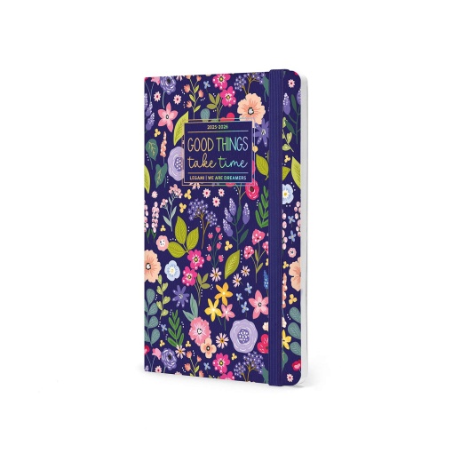Agenda escolar semanal 120x180mm 2025/26 16 meses LEGAMI Flowers