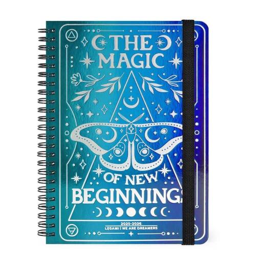 Agenda escolar semanal A5 2025/26 16 meses espiral LEGAMI Moth