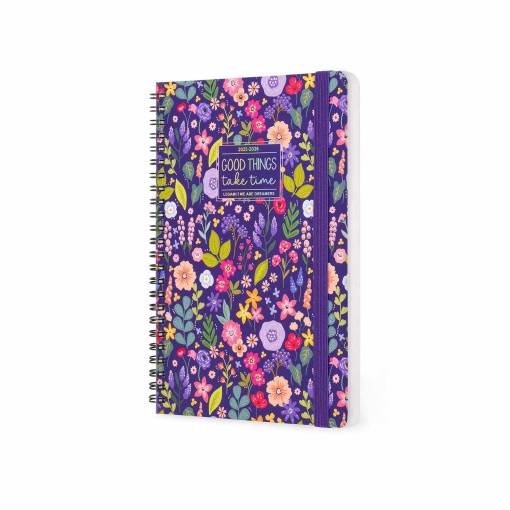 Agenda escolar semanal A5 2025/26 16 meses espiral LEGAMI Flowers