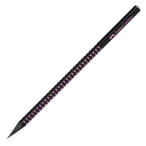 Lápis grafite FABER-CASTELL Sparkle B nº 1 preto rosa
