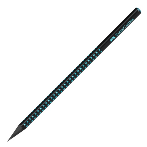 Lápis grafite FABER-CASTELL Sparkle B nº 1 preto azul