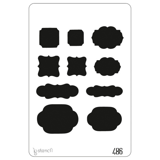 Stencil 20x30cm etiquetas