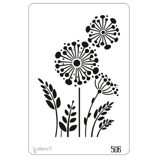 Stencil 20x30cm flores 440506