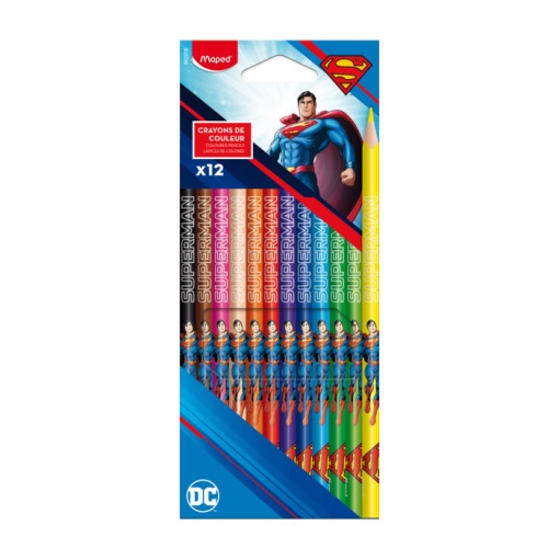 Lápis de cor MAPED Superman com 12