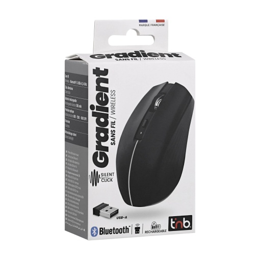 Rato wireless gradient recarregável TNB preto