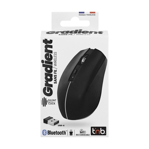 Rato wireless gradient recarregável TNB preto