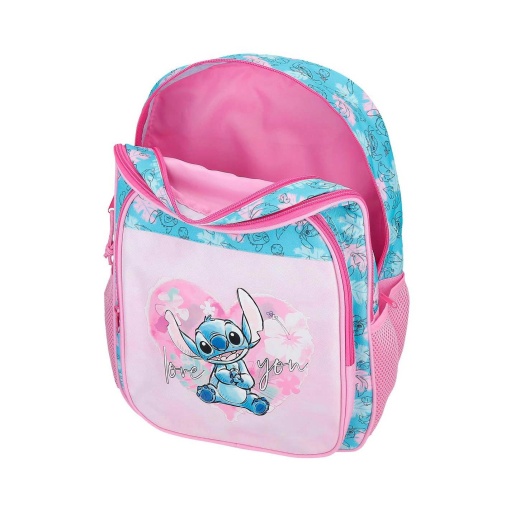 Mochila Disney Stitch Heart 2025 2 compartimentos 40x30x13cm