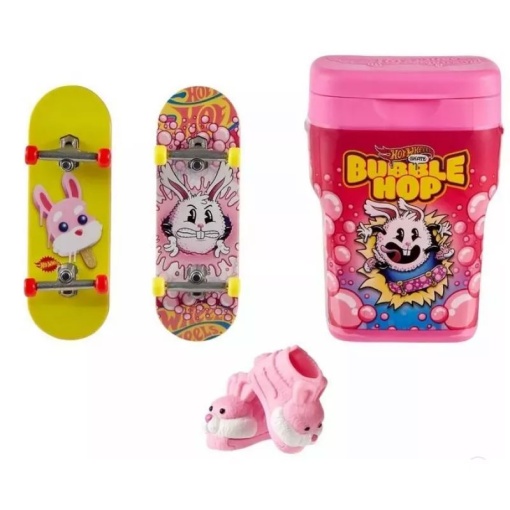 Hot Wheels skate de dedos (2 unidades) com frasco de aroma Bubble Hop MATTEL