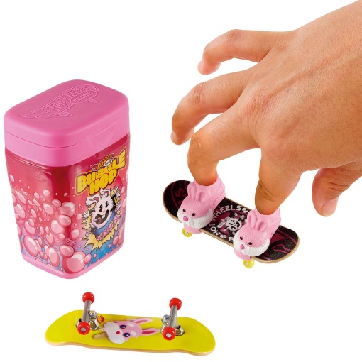 Hot Wheels skate de dedos (2 unidades) com frasco de aroma Bubble Hop MATTEL