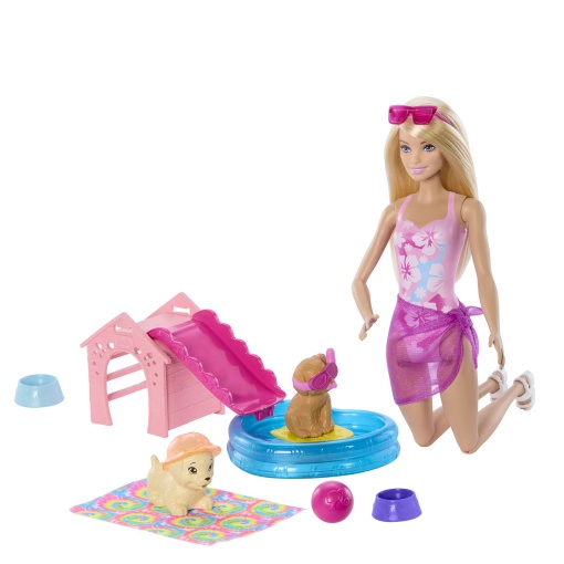 Barbie festa de cachorros na piscina MATTEL