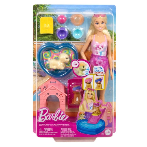 Barbie festa de cachorros na piscina MATTEL