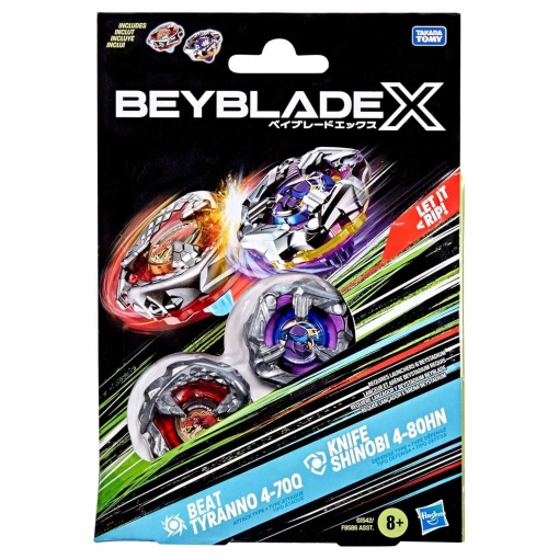 Beyblade X kit duplo Beat Tyranno Knife Shinobi HASBRO