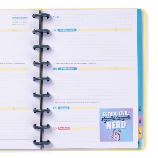 Agenda escolar semanal A5 2025/26 12 meses espiral MR.WONDERFUL "Com vontade, vencerás"
