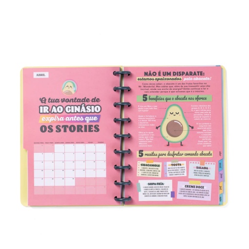 Agenda escolar semanal A5 2025/26 12 meses espiral MR.WONDERFUL "Com vontade, vencerás"