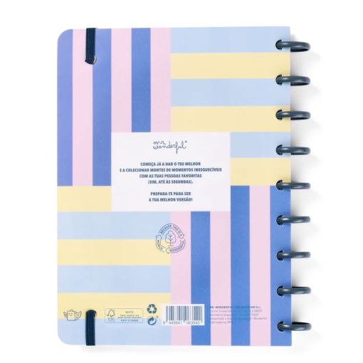 Agenda escolar semanal A5 2025/26 12 meses espiral MR.WONDERFUL "Com vontade, vencerás"