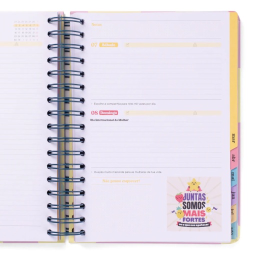 Agenda escolar diária A5 2025/26 12 meses espiral MR.WONDERFUL "Grande dia à vista"