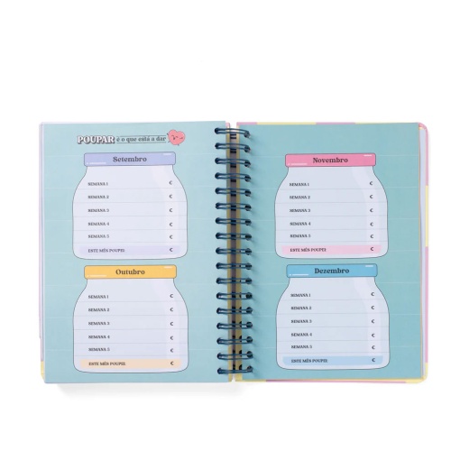 Agenda escolar diária A5 2025/26 12 meses espiral MR.WONDERFUL "Grande dia à vista"