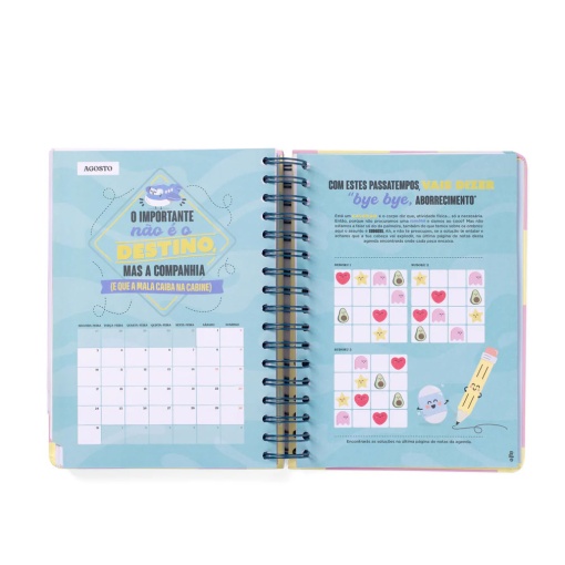 Agenda escolar diária A5 2025/26 12 meses espiral MR.WONDERFUL "Grande dia à vista"